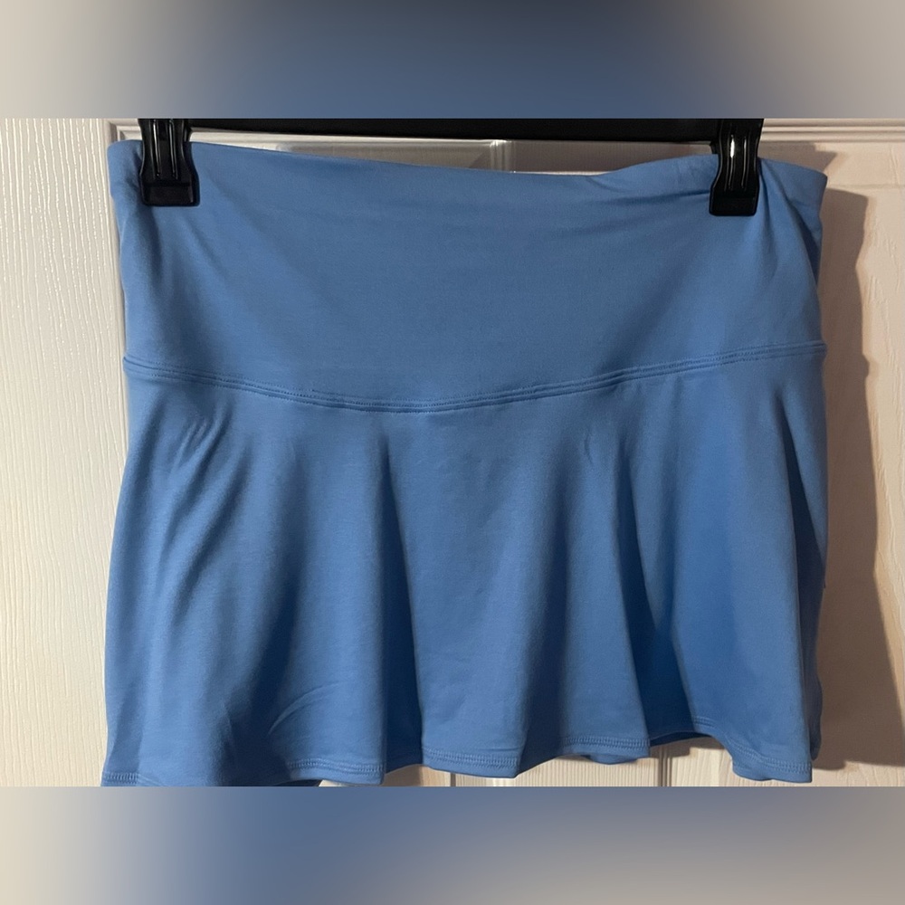 NWT Time & Tru Blue Maternity Active Mini Skort Built-In Shorts Size Large - Picture 5 of 8